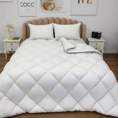 Pilota 200x220cm, Casetata, cu Puf Siliconizat, Fabricata in Romania