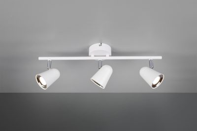 Plafoniera Toulouse, RL, 48x9x17 cm, 3.5W, 3x SMD, plastic, alb mat/argintiu
