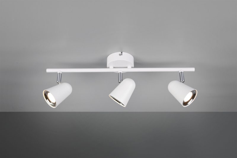 Plafoniera Toulouse, RL, 48x9x17 cm, 3.5W, 3x SMD, plastic, alb mat/argintiu