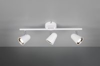 Plafoniera Toulouse, RL, 48x9x17 cm, 3.5W, 3x SMD, plastic, alb mat/argintiu