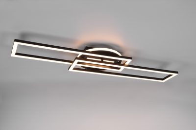 Plafoniera Twister, RL, 90.5x24.5x8.5 cm, 30W, 1x SMD, metal, negru mat