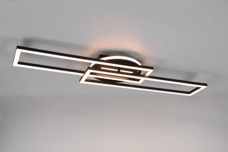 Plafoniera Twister, RL, 90.5x24.5x8.5 cm, 30W, 1x SMD, metal, negru mat
