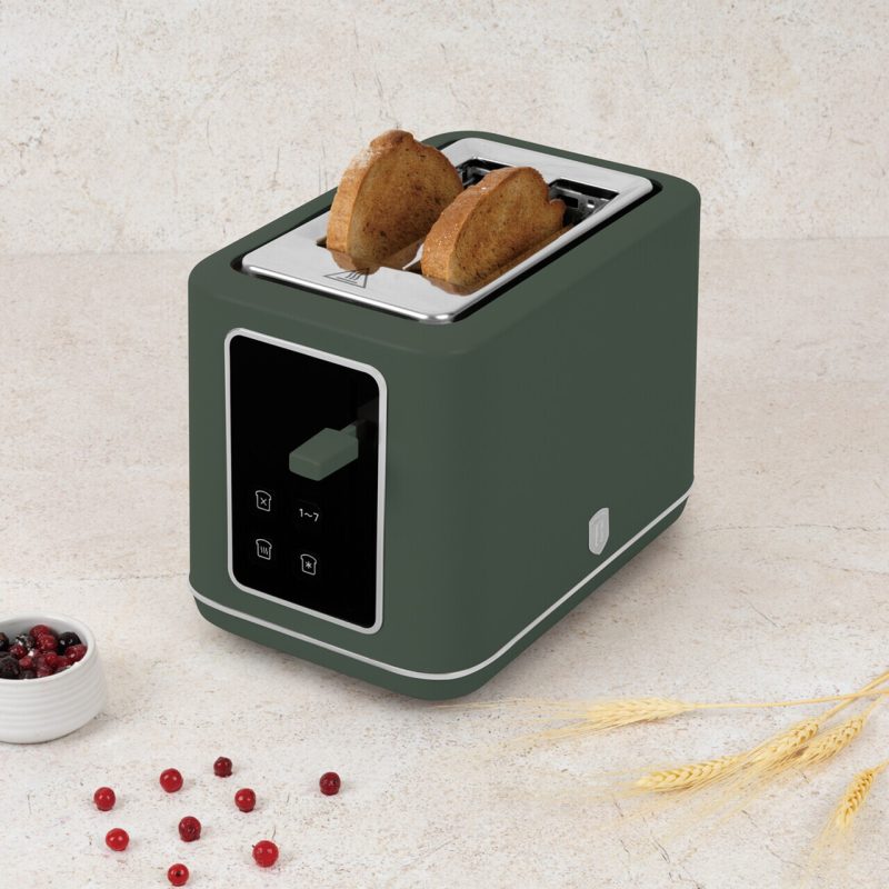 Prajitor de paine digital Berlinger Haus, Matte Green, 27.8x16.6x19.1 cm, inox, verde mat