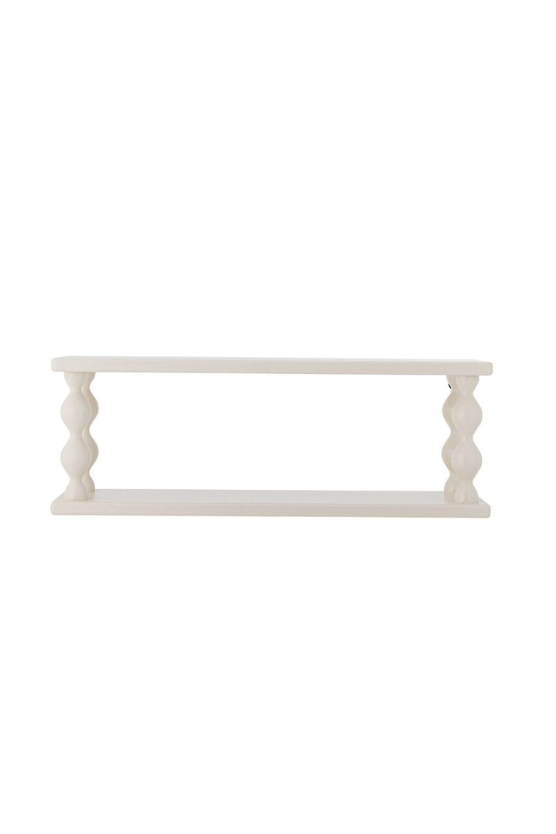 Raft de perete, Bloomingville, Salino, 60x17x21.5 cm, MDF/lemn de brad, alb