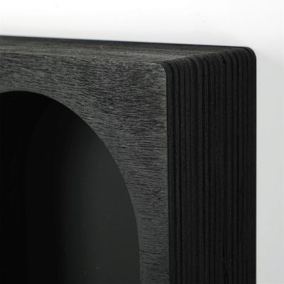 Raft de perete, Hanah Home, Cry003-S, 35x23x6 cm, Negru
