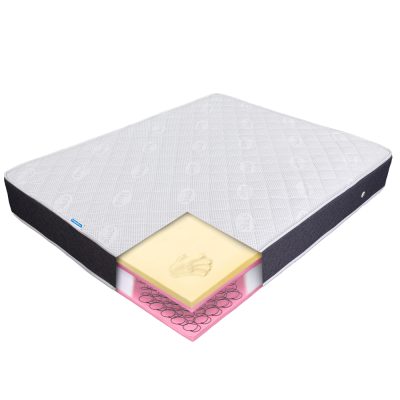 Saltea de pat cu Arcuri si Spuma cu Memorie, 160×190 – Ioni de Argint 24+4 cm, Ergomed