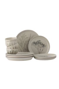 Serviciu de  masa 12 piese, Bloomingville, Bea, ceramica, natural