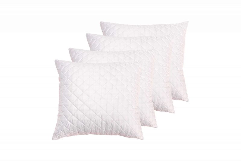 Set 4 perne matlasate Somnart, 70x70 cm, microfibra cu fibre de carbon