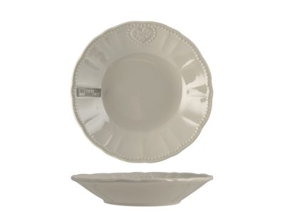 Set 6 farfurii adanci Celine, H&amp;H, Ø 21 cm, ceramica, gri