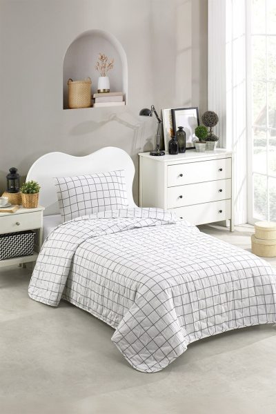 Set cuvertura Single 160x220 cm, 2 piese, L'essentiel Maison, Artus, Gri