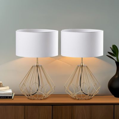 Set de lămpi de masă, Opviq, 892OPV2216, Auriu