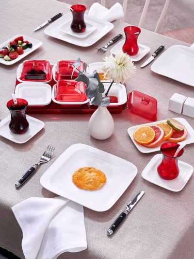 Set de mic dejun, Hermia, 216KRC1251, Ceașcă de ceai: 6 x 6 x 5 cm (6 bucăți), Multicolor