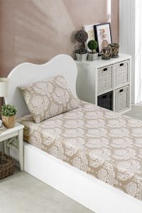 Set de pat pentru o persoana (cearceaf cu elastic si perna) 2 piese, L'essentiel Maison, Post, Maro