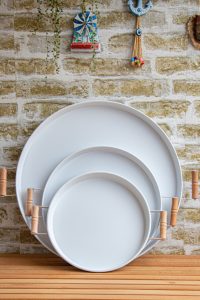Set de tavi, Hermia, 289ALV1110, Dimensiune: 37 x 37 cm x 2 cm (1 bucată), Alb