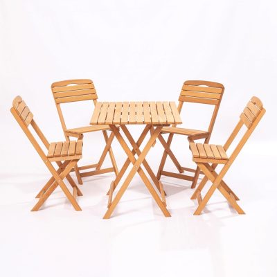Set masa si scaune de gradina 5 piese, Hanah Home, My004, Maro