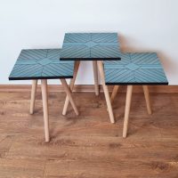Set masute 3 piese, Hanah Home, 3Shp362, Albastru