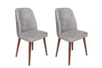 Set scaune 2 piese, Hanah Home, Dallas-554 V2, Gri/Nuc