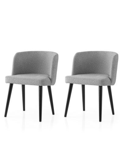 Set scaune 2 piese, Hanah Home, Soft, Negru / Gri deschis