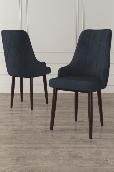 Set scaune 2 piese, Hanah Home, Trex, Antracit/Maro