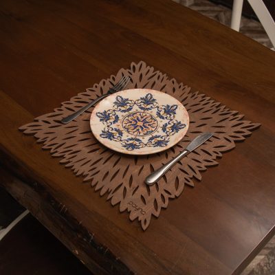 Set suporturi de farfurie din lemn, Hermia, 790PYN1135, Dimensiune: 36 x 36 cm (4 bucăți), Wenge
