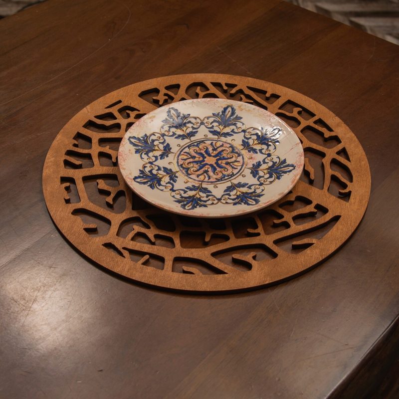 Set suporturi de farfurie din lemn, Hermia, 790PYN1143, Dimensiune: 36 x 36 cm (6 bucăți), Maro