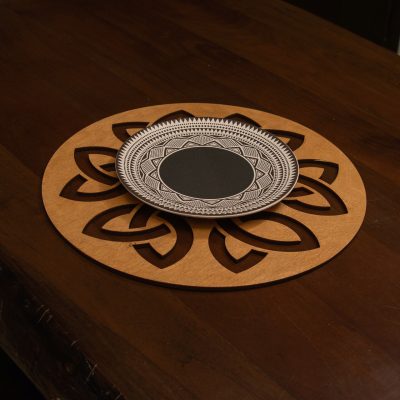Set suporturi de farfurie din lemn, Hermia, 790PYN1157, Dimensiune: 36 x 36 cm (6 bucăți), Miere