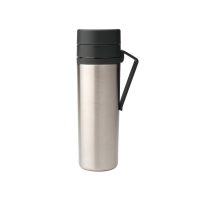 Sticla termos, Brabantia, Make&amp;Take, 10x7.1x22.6 cm, 500ml, otel, gri inchis