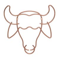 Suport decorativ perete Buffalo, Metaltex, 32 x 34 cm,  inox, aramiu