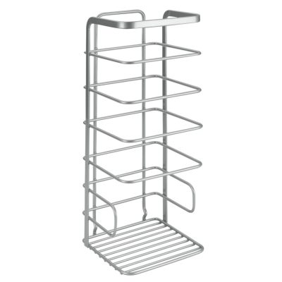 Suport pentru hartie igienica Viva, Metaltex, 13x13x34 cm,  metal/ invelis din polytherm, argintiu