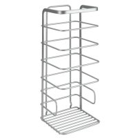 Suport pentru hartie igienica Viva, Metaltex, 13x13x34 cm,  metal/ invelis din polytherm, argintiu