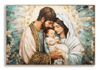 Tablou decorativ, Mauro Ferretti, Nativity, 122x82 cm, lemn de pin/canvas, multicolor
