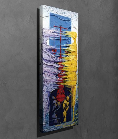 Tablou decorativ, PC185, Rama din lemn (grosime 3 cm), Multicolor