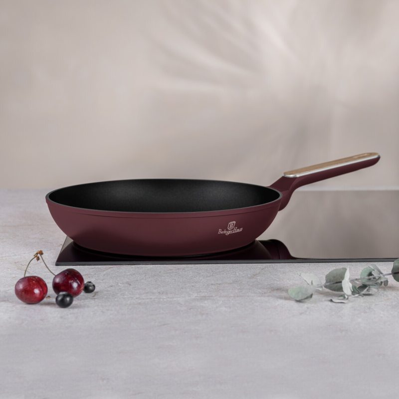 Tigaie Berlinger Haus, Leonardo Nordic, 28 cm, 2.4 L, aluminiu forjat, visiniu mat