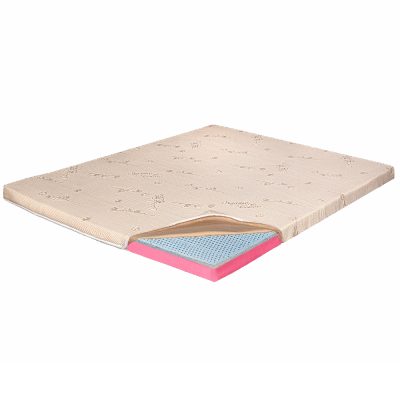 Topper Saltea Ortopedic 150x200 - Latex 6+2+1 cm, Husa Bio Bumbac, Hotel Range