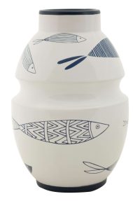 Vaza decorativa Fish, Mauro Ferretti, 15x24 cm, ceramica, multicolor